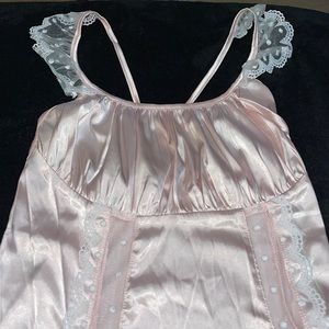 Elegant Spaghetti Straps Rose Pink Sheath Satin Long Party Dress, DP3794